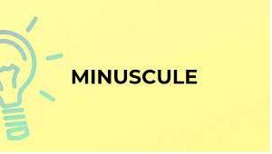 Minuscule  - extremely small