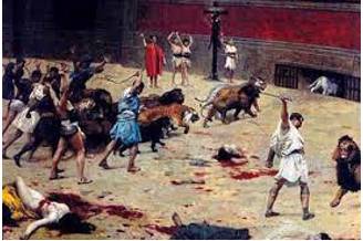 Persecution  - The act of treating somebody in a cruel and unfair way, especially because of their race, religion or political beliefs.