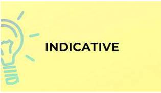 Indicative  - Showing or suggesting something.