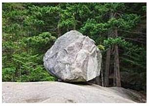 Boulder - A very large rock which has been shaped by water or the weather.