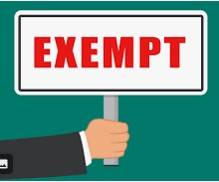 Exempt  - to give somebody official permission not to do something or not to pay something they would normally have to do or pay