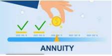 Annuity  - a fixed amount of money paid to somebody each year, usually for the rest of their life