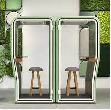 Booth - A small place with walls or sides where you can do something privately, for example make a phone call or vote.