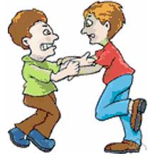 Tussle - A short struggle, fight or argument especially in order to get something.