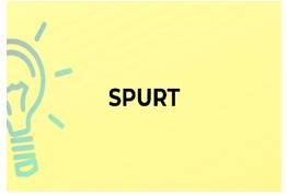 Spurt  - To increase your speed for a short time to get somewhere faster