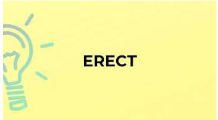 Erect - To build something.