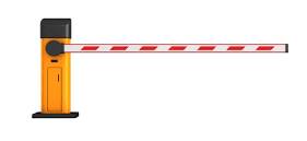 Barrier  - An object like a fence that prevents people from moving forward from one place to another.