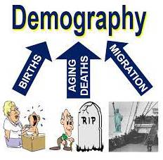 Demography  - The science of vital statistics such as birth, death, disease, marriage and other aspects of a population.