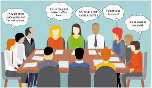 Deliberations - Discussion or thinking about something in detail.