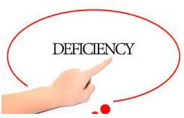 Deficiency - The state of not having enough of something.