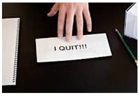 Resigns - Leave a job or office