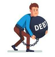 Debt - A sum of money that is owed or due.
