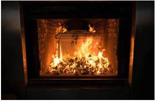 Cremated - Dispose of (a dead person's body) by burning it to ashes, typically after a funeral ceremony.