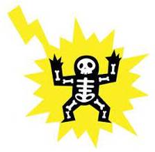 Struck - Hit forcibly and deliberately with one's hand or a weapon or other implement.