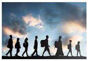 Emigrated - Leave one's own country in order to settle permanently in another.