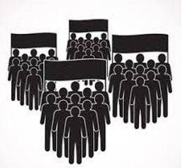 Faction - A small organized dissenting group within a larger one, especially in politics.