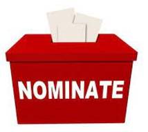 Nominated - Propose or formally enter as a candidate for election or for an honour or award.