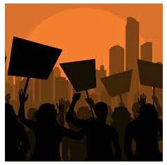 Protest - A statement or action expressing disapproval of or objection to something.