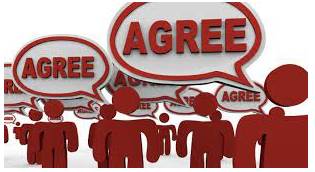 Consensus - Agreement among a group of people.