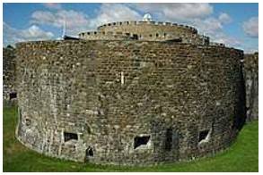 Bastion - A projecting part of a fortification built at an angle to the line of a wall, so as to allow defensive fire in several directions.