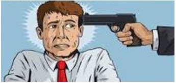 Coercion - The practice of persuading someone to do something by using force or threats.