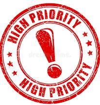Priorities - Designate or treat (something) as being very or most important.