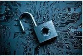 Breached - Make a gap in and break through (a wall, barrier, or defence).