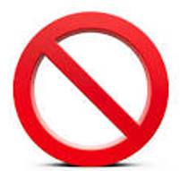 Prohibitory - The action of forbidding something, especially by law.