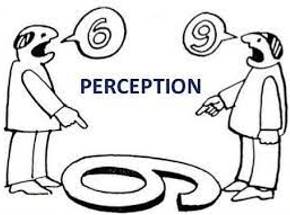 Perception - The ability to see, hear, or become aware of something through the senses.
