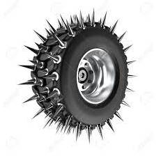 Spiked - Impale on or pierce with a sharp point.