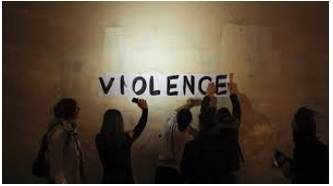 Violence - Behaviour involving physical force intended to hurt, damage, or kill someone or something.