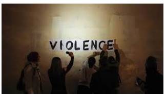 Violence - Behaviour involving physical force intended to hurt, damage, or kill someone or something.