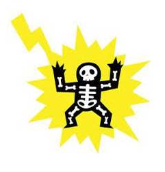 Struck - Hit forcibly and deliberately with one's hand or a weapon or other implement.