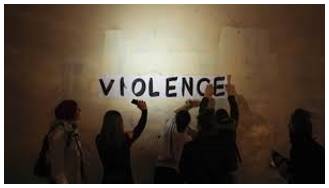 Violence - Behaviour involving physical force intended to hurt, damage, or kill someone or something.