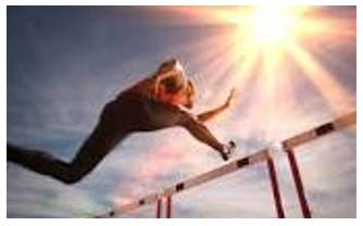 Hurdle - One of a series of upright frames over which athletes in a race must jump.