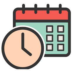 Scheduled - Included in or planned according to a schedule.