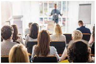 Attend - Be present at (an event, meeting, or function).