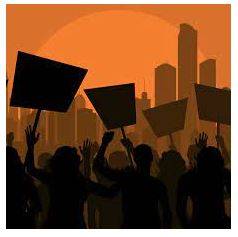 Protest - A statement or action expressing disapproval of or objection to something.