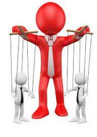 Dominated - Having power and influence over others.