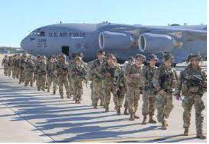 Deployed - To put soldiers or weapons in a position where they are ready to fight.
