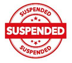 Suspension - Imposed by a judge or court but not enforced as long as no further offence is committed within a specified period.