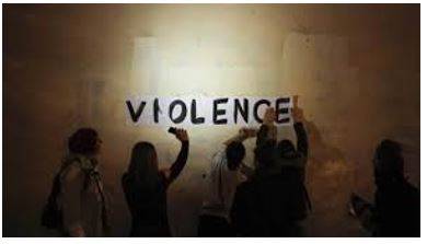 Violence - Behaviour involving physical force intended to hurt, damage, or kill someone or something.