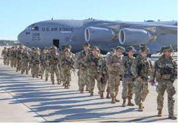 Deployed - To put soldiers or weapons in a position where they are ready to fight.