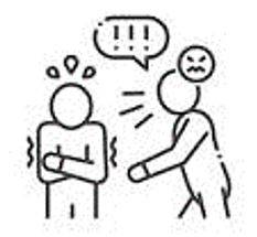 Intimidating - The action of intimidating someone, or the state of being intimidated.