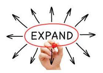 Expanding - To become or to make something bigger.