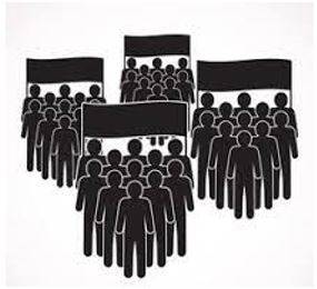 Faction - A small organized dissenting group within a larger one, especially in politics.