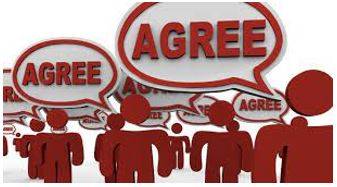 Consensus - Agreement among a group of people.