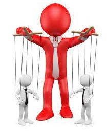 Dominated - Having power and influence over others.