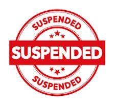 Suspension - Imposed by a judge or court but not enforced as long as no further offence is committed within a specified period.