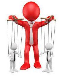 Dominated - Having power and influence over others.